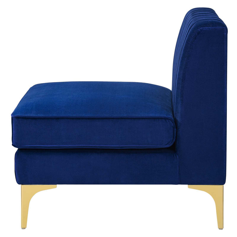Arianna Channel Tufted Performance Velvet 3-Seater Sofa