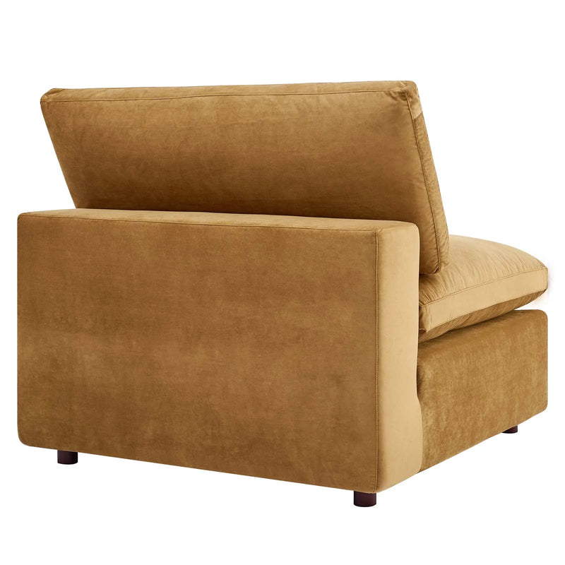 Liberty Down Filled Overstuffed Performance Velvet Armless Chair