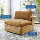 Liberty Down Filled Overstuffed Performance Velvet Armless Chair