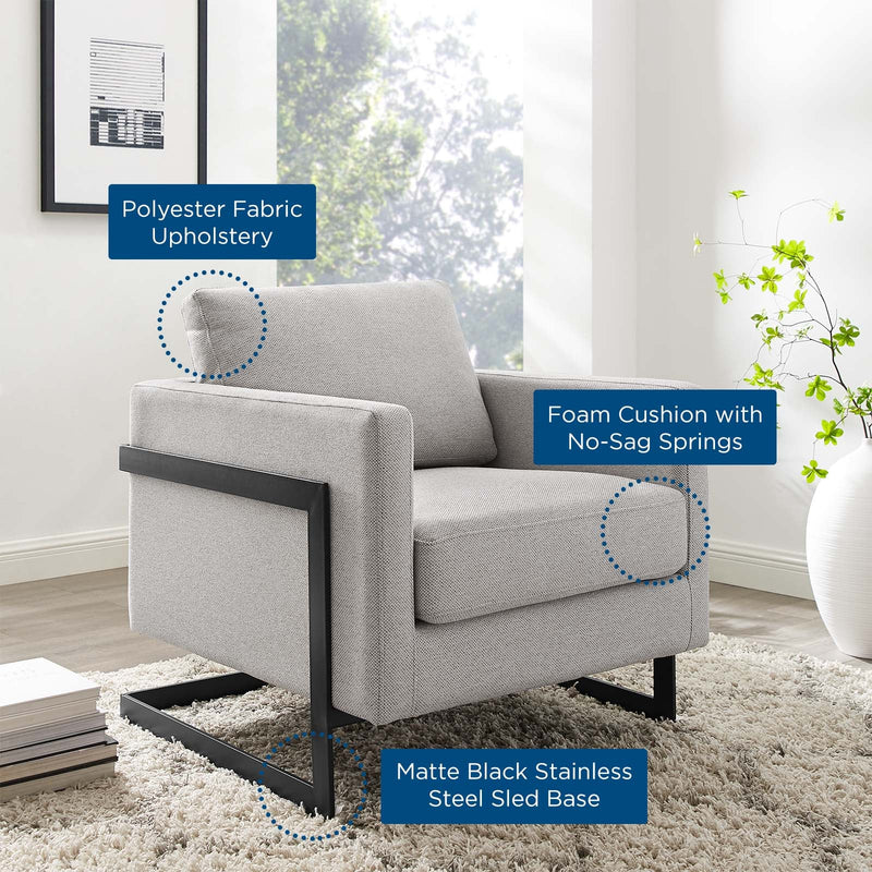 Alice Upholstered Fabric Accent Chair
