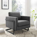 Alice Upholstered Fabric Accent Chair