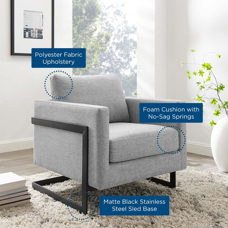 Alice Upholstered Fabric Accent Chair