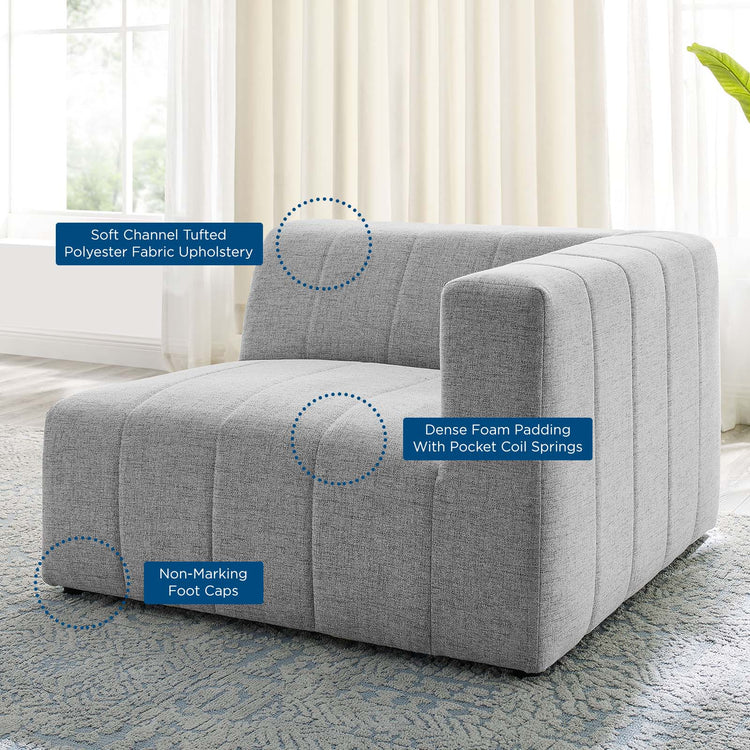 Bria Upholstered Fabric Right-Arm Chair
