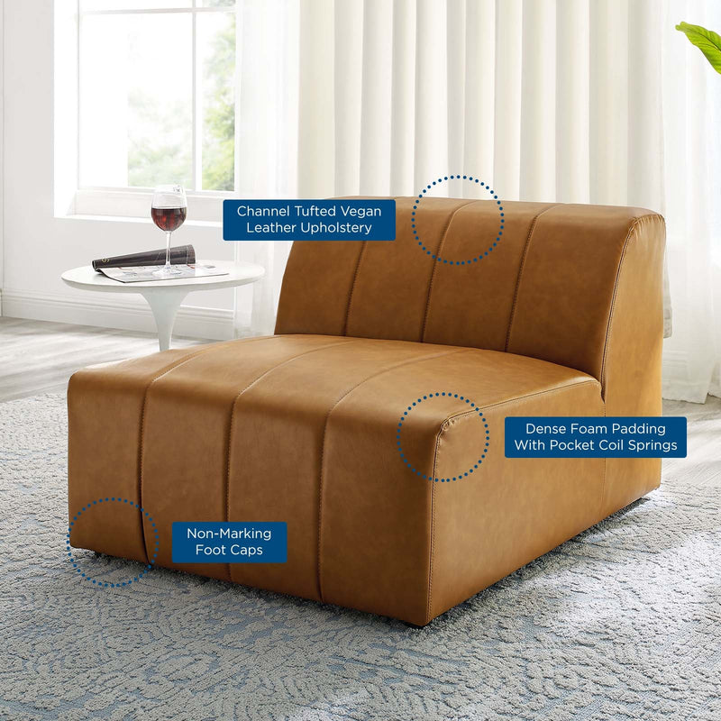Kayla Vegan Leather Armless Chair