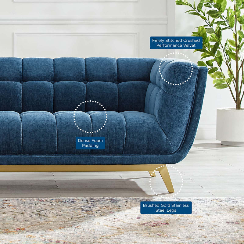 Atharv Crushed Performance Velvet Sofa