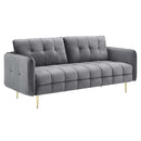 Sasha Tufted Performance Velvet Sofa