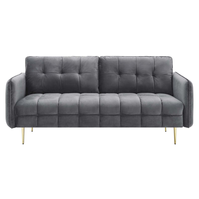 Sasha Tufted Performance Velvet Sofa