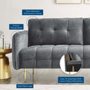 Sasha Tufted Performance Velvet Sofa