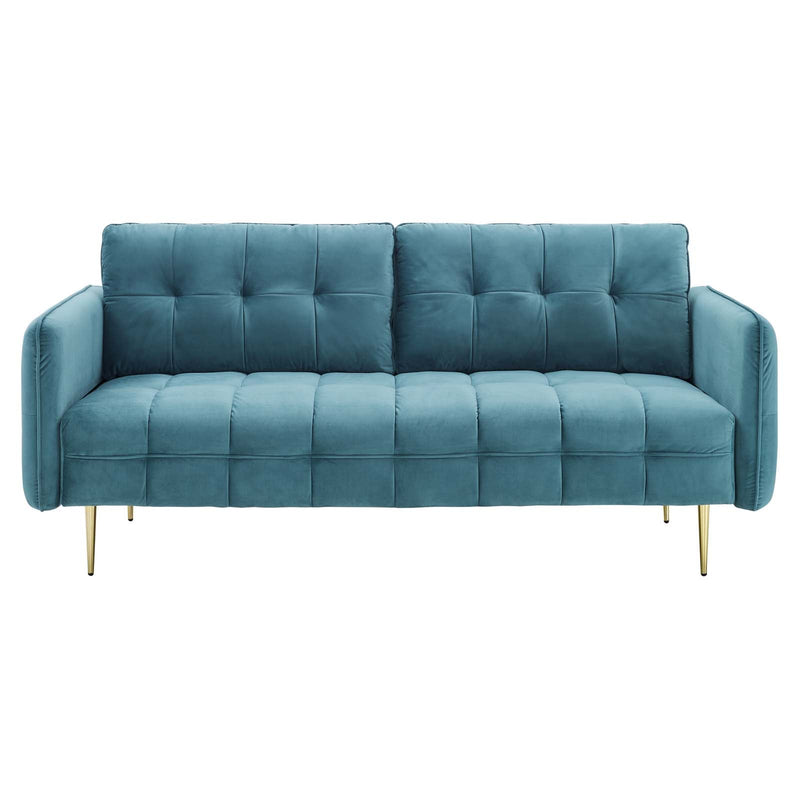 Sasha Tufted Performance Velvet Sofa
