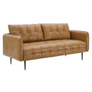 Sasha Tufted Vegan Leather Sofa