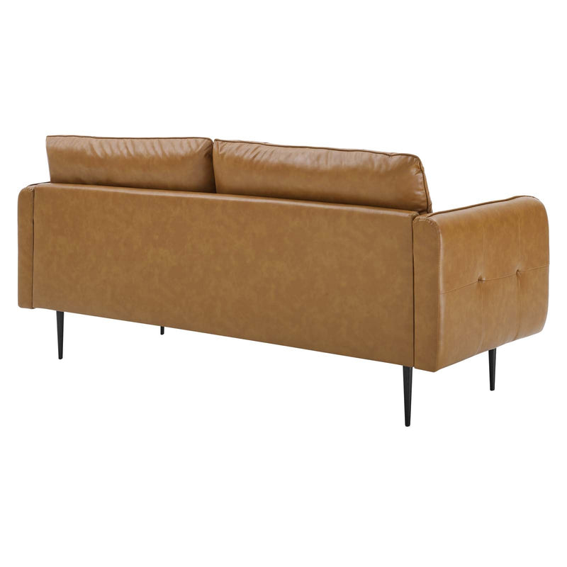 Sasha Tufted Vegan Leather Sofa