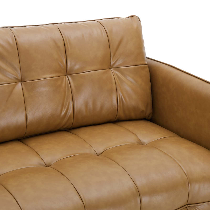 Sasha Tufted Vegan Leather Sofa