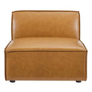 Rhea Vegan Leather Sectional Sofa Armless Chair
