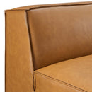 Rhea Vegan Leather Sectional Sofa Armless Chair