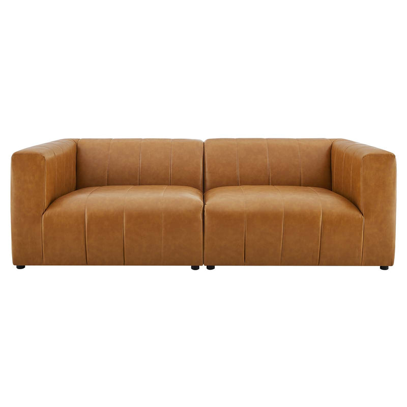 Natalia  Vegan Leather 2-Piece Loveseat