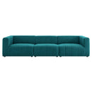 Amelia Upholstered Fabric 3-Piece Sofa