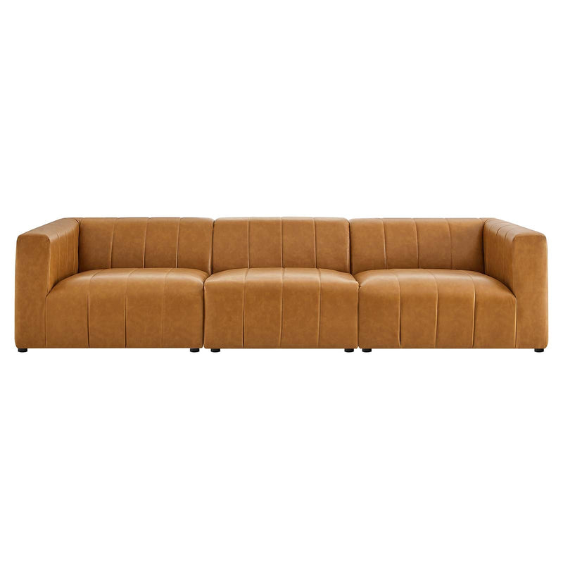 Summer Vegan Leather 3-Piece Sofa