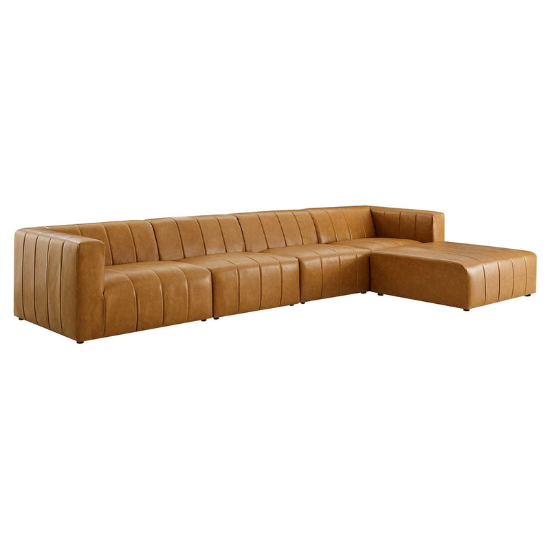 Dream Vegan Leather 5-Piece Sectional Sofa