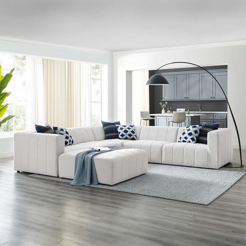 Collins Upholstered Fabric 6-Piece Sectional Sofa