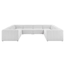 Rafael Upholstered Fabric 8-Piece Sectional Sofa