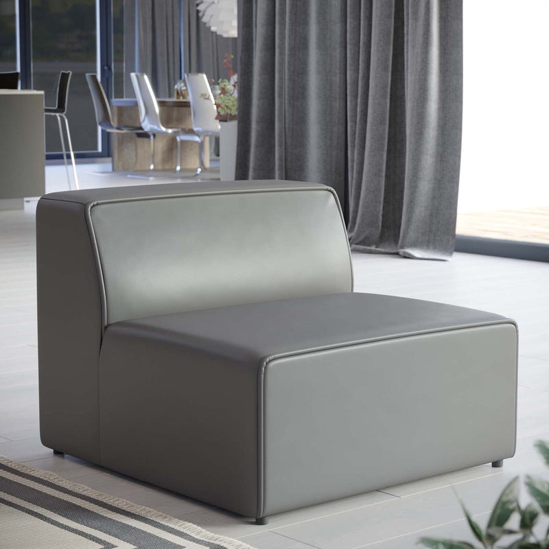 Linda Vegan Leather Armless Chair