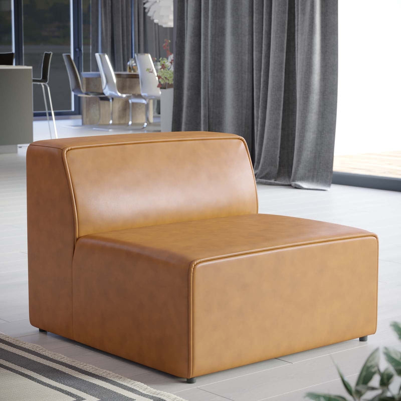 Linda Vegan Leather Armless Chair