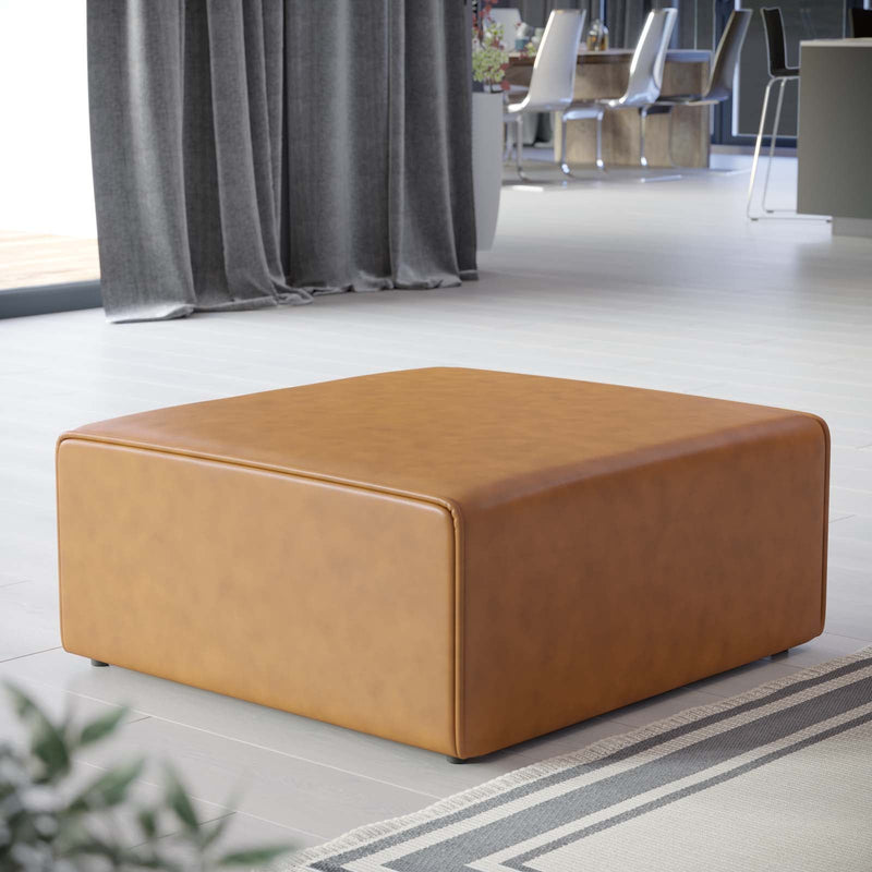 Linda Vegan Leather Ottoman