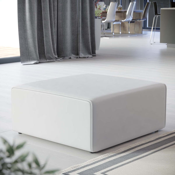 Linda Vegan Leather Ottoman