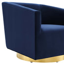 Jaziel Accent Lounge Performance Velvet Swivel Chair