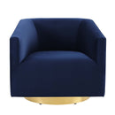 Jaziel Accent Lounge Performance Velvet Swivel Chair
