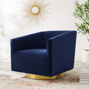 Jaziel Accent Lounge Performance Velvet Swivel Chair