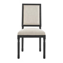 Chase French Vintage Upholstered Fabric Dining Side Chair