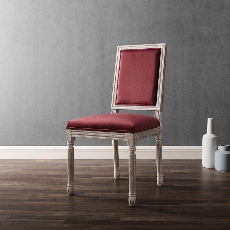 Chase French Vintage Performance Velvet Dining Side Chair