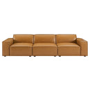 Rhea Vegan Leather 3-Piece Sofa