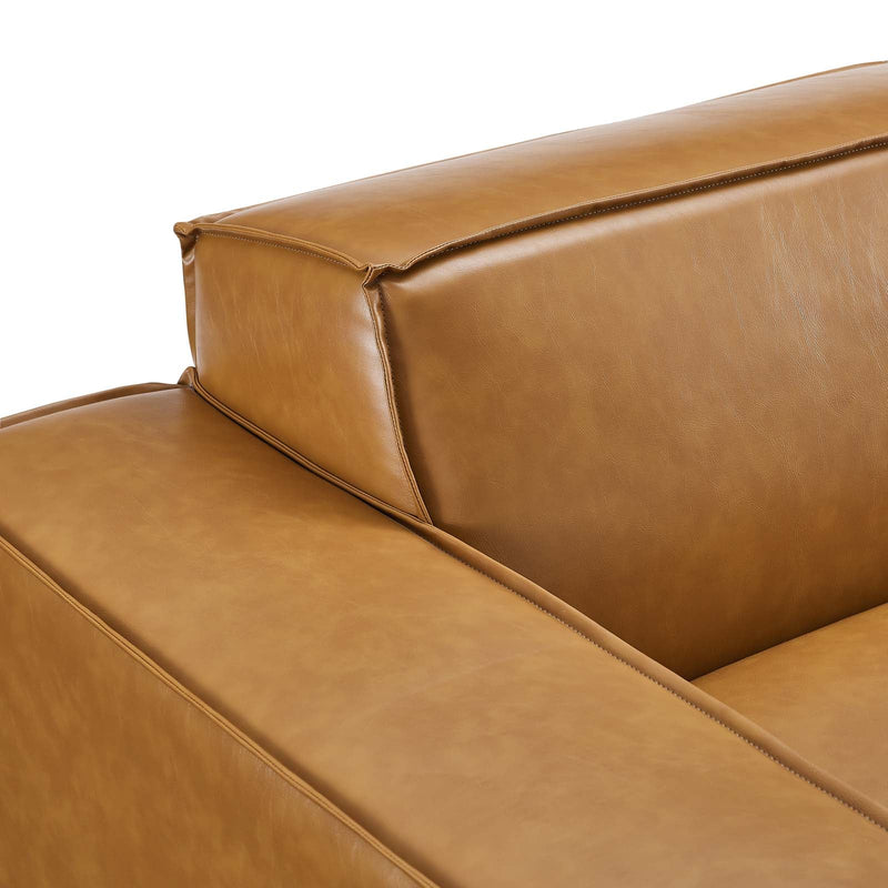Rhea 4-Piece Vegan Leather Sectional Sofa