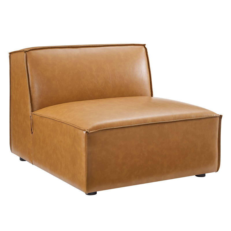 Rhea 4-Piece Vegan Leather Sectional Sofa