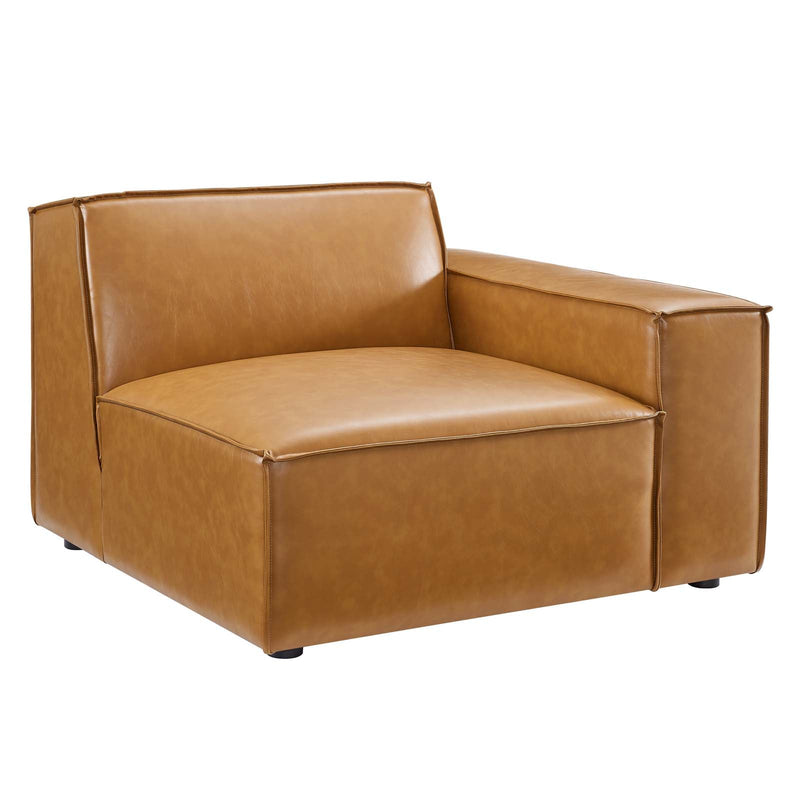 Rhea 4-Piece Vegan Leather Sectional Sofa