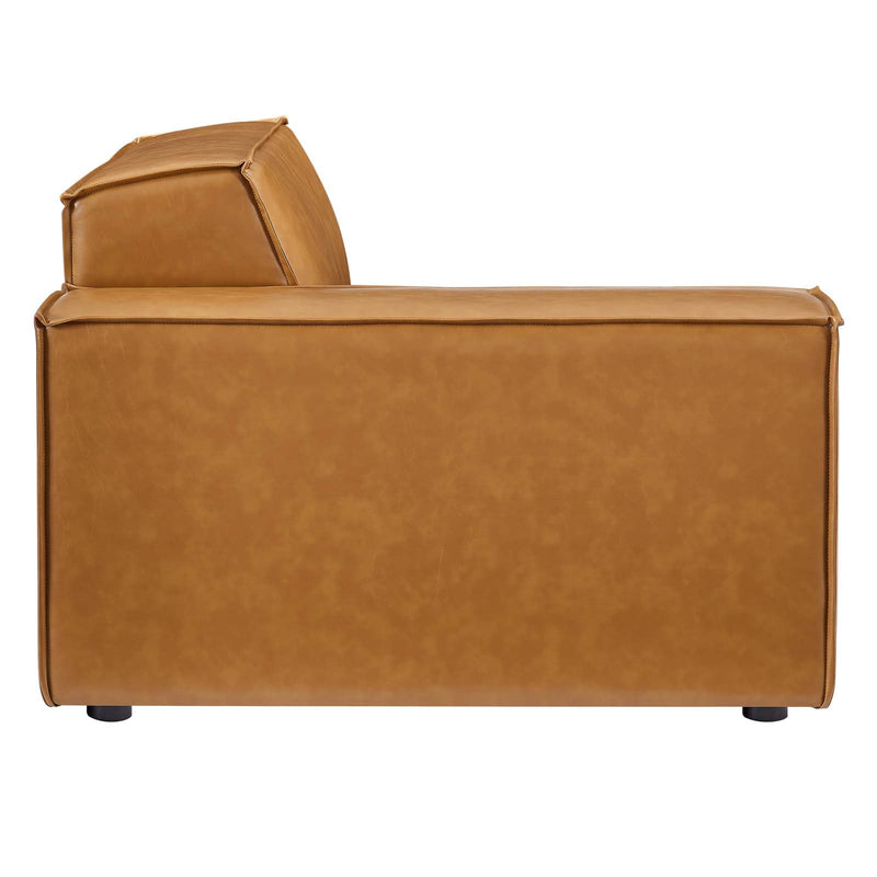 Rhea 4-Piece Vegan Leather Sectional Sofa
