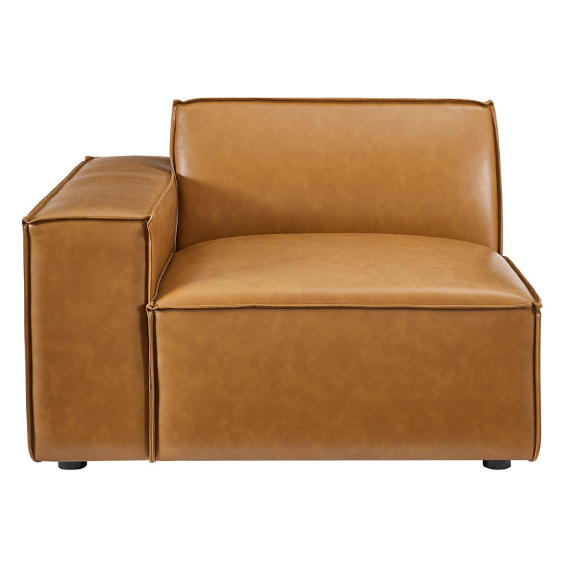 Rhea 4-Piece Vegan Leather Sectional Sofa