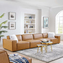 Rhea Vegan Leather 4-Piece Sofa