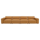 Rhea Vegan Leather 4-Piece Sofa
