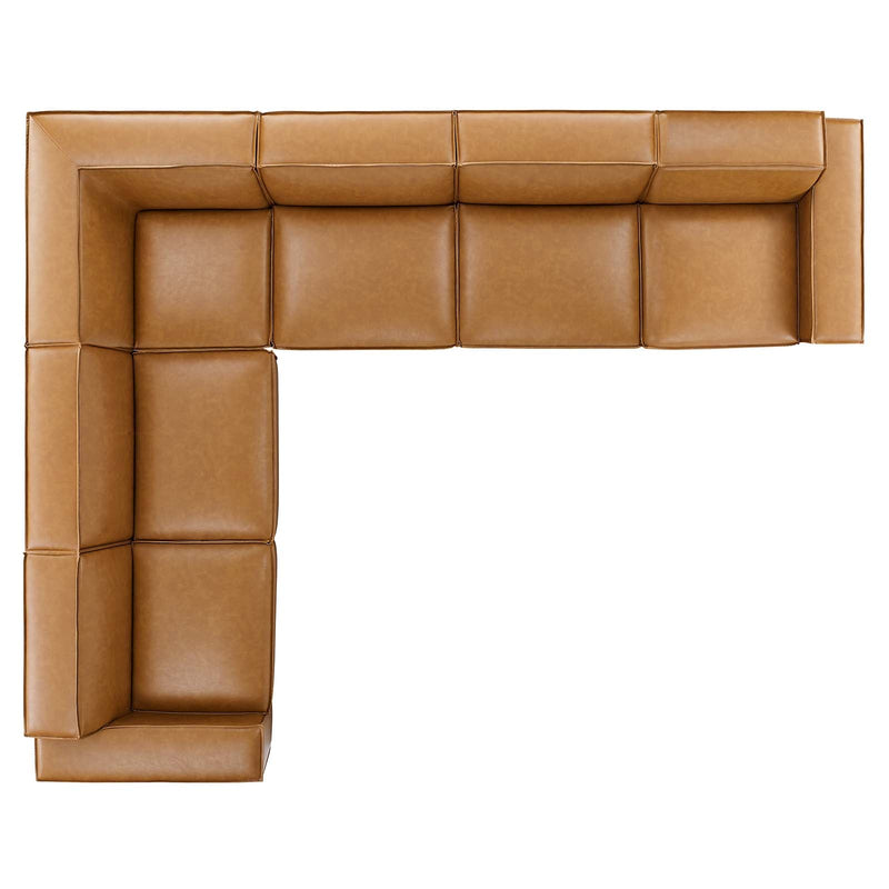 Rhea 6-Piece Vegan Leather Sectional Sofa