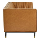 Chandler Channel Tufted Vegan Leather Loveseat