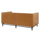 Chandler Channel Tufted Vegan Leather Loveseat