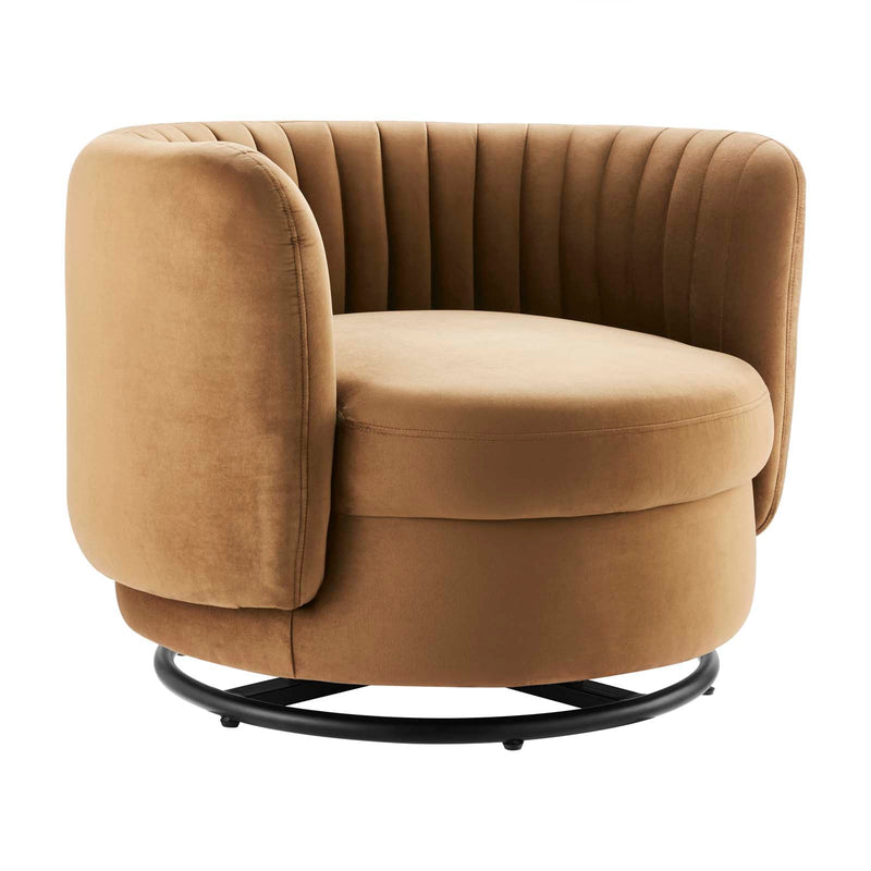 Dilan Tufted Performance Velvet Swivel Chair