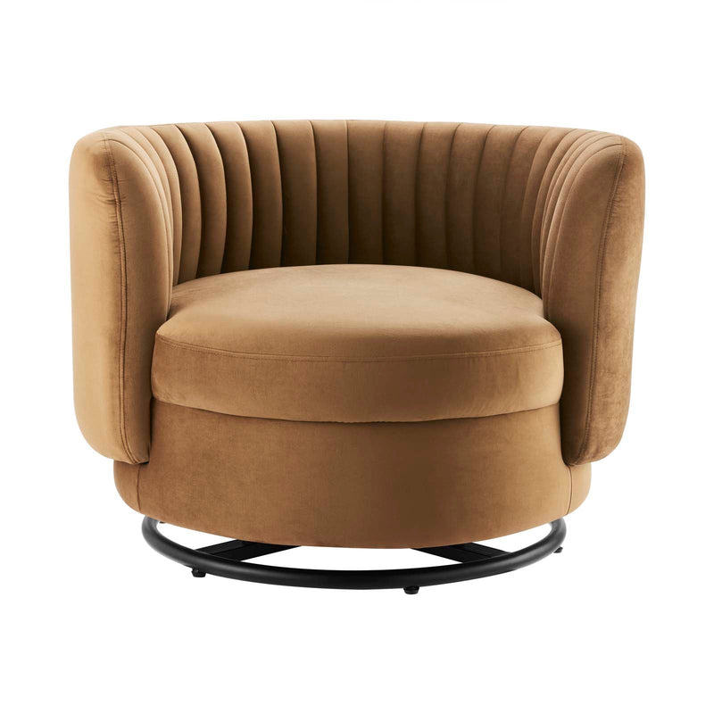 Dilan Tufted Performance Velvet Swivel Chair
