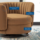 Dilan Tufted Performance Velvet Swivel Chair