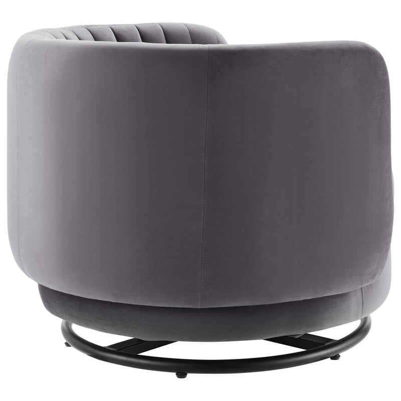 Dilan Tufted Performance Velvet Swivel Chair