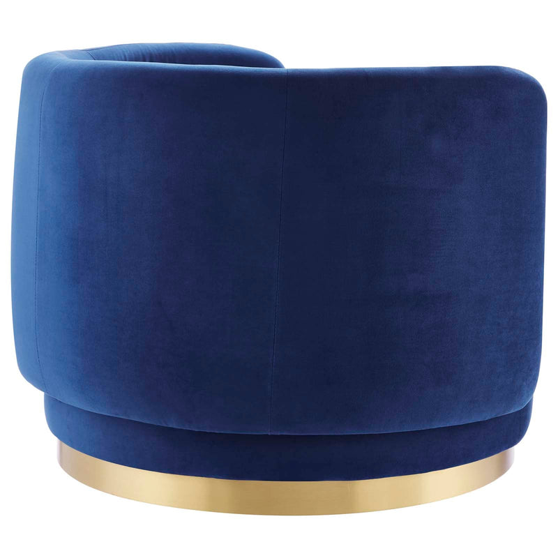 Anderson Performance Velvet Swivel Chair