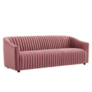 Vincenzo Performance Velvet Channel Tufted Sofa